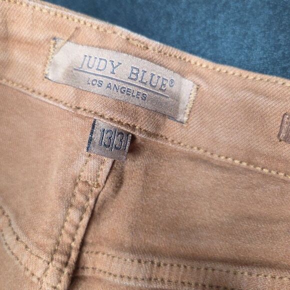 Judy Blue JB88805  Wide Leg  Jeans Women's 13/31 Brown Garment Dyed Cropped - Picture 6 of 7